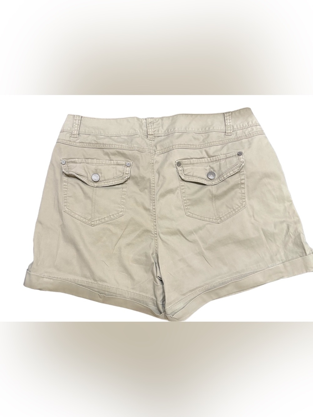 Khaki Women's Cotton Casual Shorts